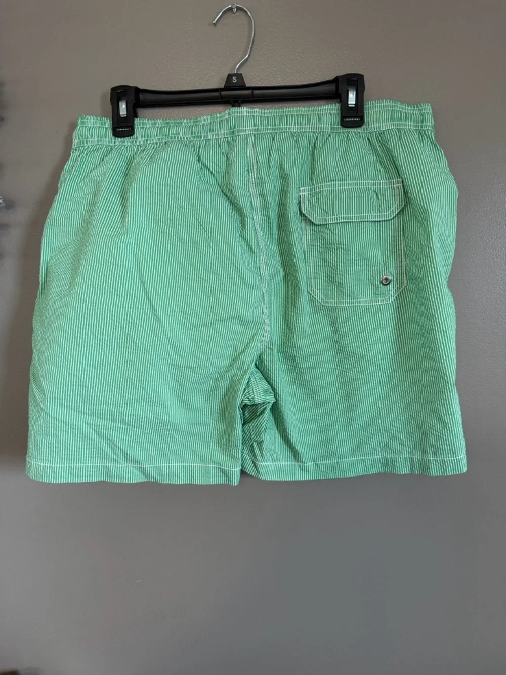 NWT Men’s‎ Barbour swimming shirts in green and white pin stripe.